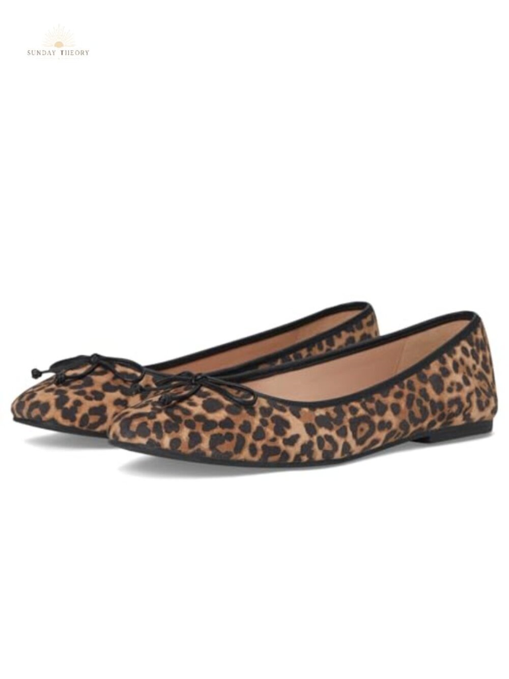 Cole Haan Women's Yara Soft Square Toe Ballet Flats Leopard Print Suede